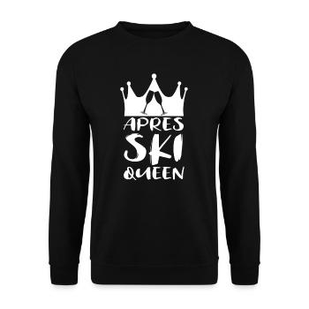 Apres Ski Queen - Unisex Pullover - Schwarz - Vorne - Alina (178cm) & Michal (187cm)