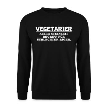 Vegetarier Definition - Unisex Pullover - Schwarz - Vorne - Alina (178cm) & Michal (187cm)
