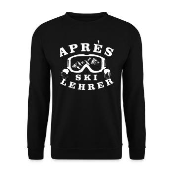 Apres Ski Lehrer - Unisex Pullover - Schwarz - Vorne - Alina (178cm) & Michal (187cm)