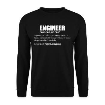 ingénieur - Sweat-shirt Unisexe - noir - Devant - Alina (178cm) & Michal (187cm)