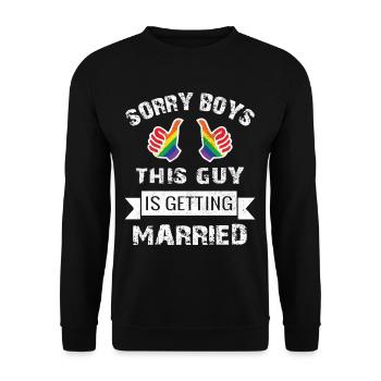 Adieu LGBT enterrement de vie de garçon - Sweat-shirt Unisexe - noir - Devant - Alina (178cm) & Michal (187cm)