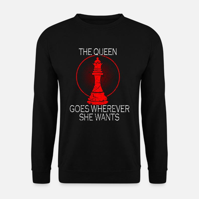 Schach Dame Königin - Unisex Pullover - Schwarz