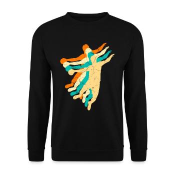 Handball Handballer - Unisex Pullover - Schwarz - Vorne - Alina (178cm) & Michal (187cm)