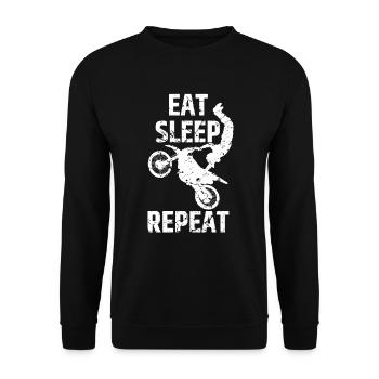 Motocross - Unisex Sweatshirt - black - Front - Alina (178cm) & Michal (187cm)