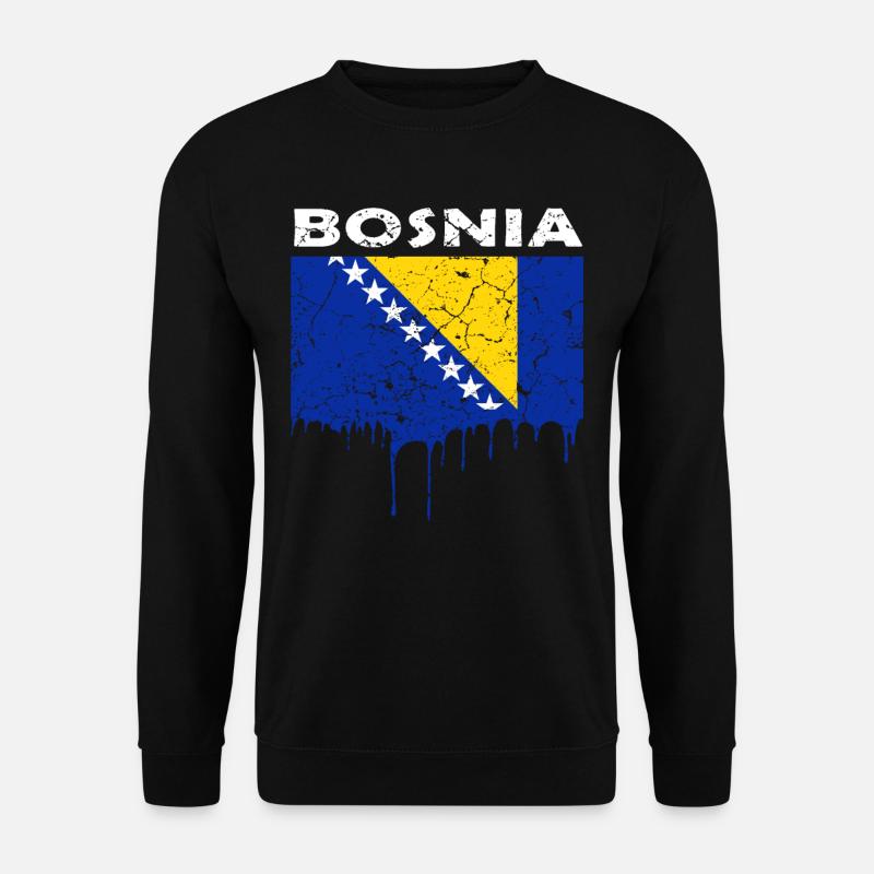 Drapeau de la Bosnie - Sweat-shirt Unisexe - noir