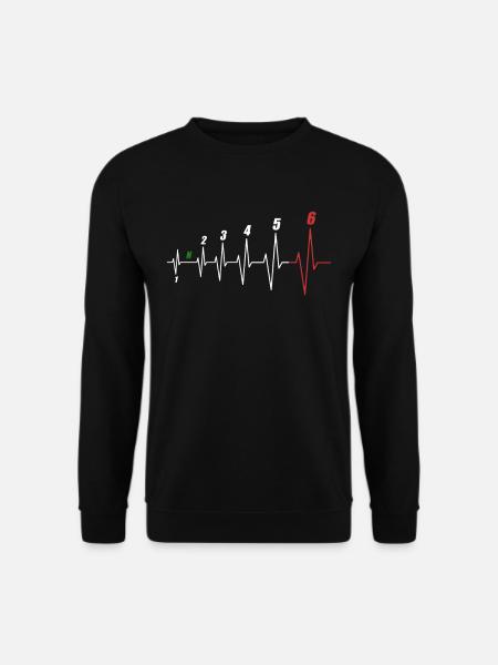Biker Herzschlag - Unisex Pullover - Schwarz