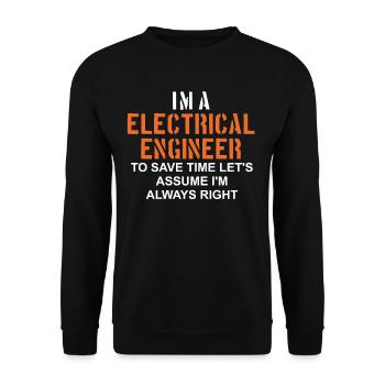 Elektrotechnik - Unisex Pullover - Schwarz - Vorne - Alina (178cm) & Michal (187cm)