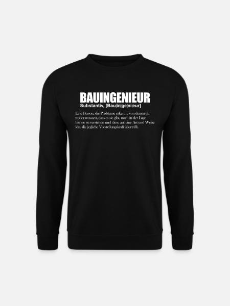 Bauingenieur - Unisex Pullover - Schwarz