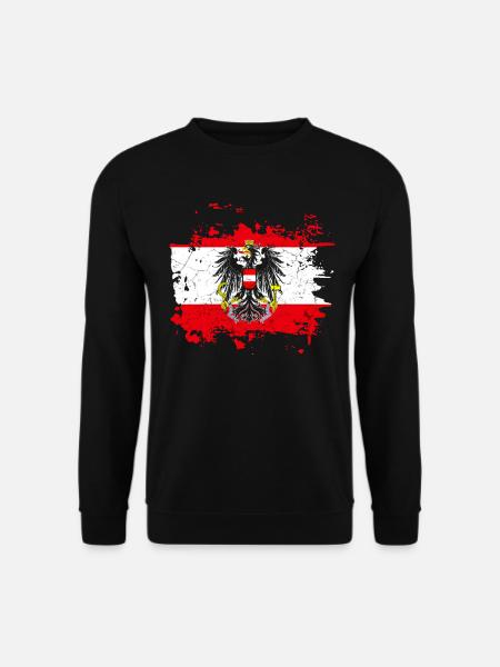 Österreich Flagge Wappen Adler - Unisex Pullover - Schwarz