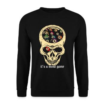 Billard Pool Snooker - Unisex Pullover - Schwarz - Vorne - Alina (178cm) & Michal (187cm)