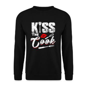Embrassez le cuisinier - Sweat-shirt Unisexe - noir - Devant - Alina (178cm) & Michal (187cm)