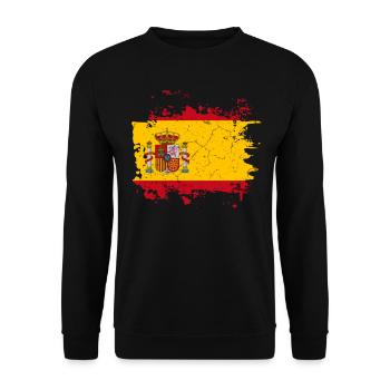 Drapeau Espagne - Sweat-shirt Unisexe - noir - Devant - Alina (178cm) & Michal (187cm)