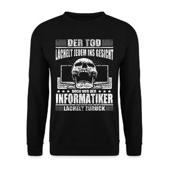 Informatiker - Unisex Pullover - Schwarz - Vorne - Alina (178cm) & Michal (187cm)