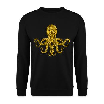 Octopus octopus tatouages tribaux maoris - Sweat-shirt Unisexe - noir - Devant - Alina (178cm) & Michal (187cm)