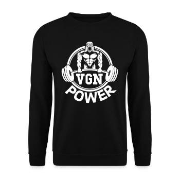 VGN Power - Sweat-shirt Unisexe - noir - Devant - Alina (178cm) & Michal (187cm)