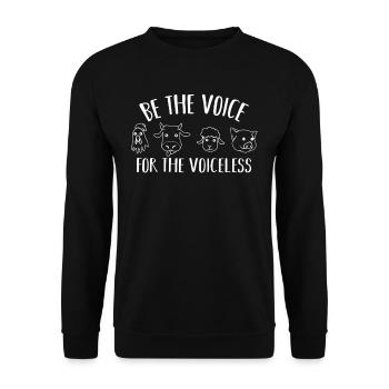 Soyez la voix des sans voix - Sweat-shirt Unisexe - noir - Devant - Alina (178cm) & Michal (187cm)