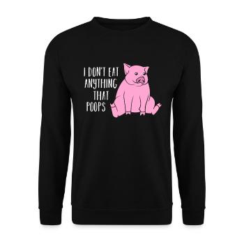 Je ne mange rien de caca - Sweat-shirt Unisexe - noir - Devant - Alina (178cm) & Michal (187cm)