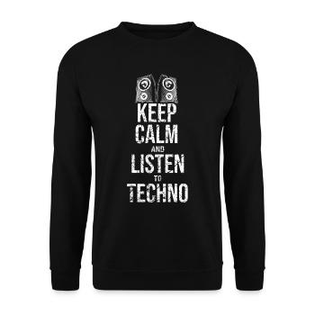 Techno - Sweat-shirt Unisexe - noir - Devant - Alina (178cm) & Michal (187cm)