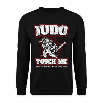 Judo funny - Unisex Sweatshirt - black - Front - Alina (178cm) & Michal (187cm)