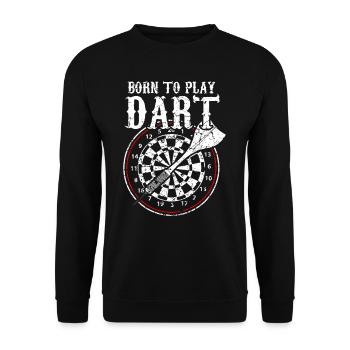 Born to play darts - Unisex Sweatshirt - black - Front - Alina (178cm) & Michal (187cm)