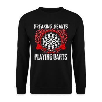 Darts darts - Unisex Sweatshirt - black - Front - Alina (178cm) & Michal (187cm)