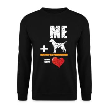 J'aime mon chien - Sweat-shirt Unisexe - noir - Devant - Alina (178cm) & Michal (187cm)