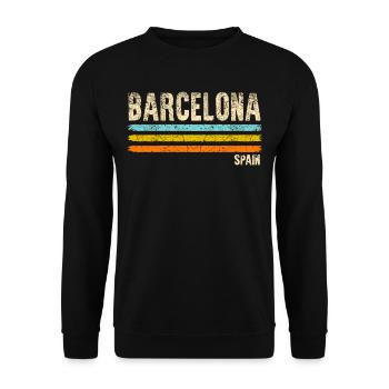 Barcelone - Sweat-shirt Unisexe - noir - Devant - Alina (178cm) & Michal (187cm)