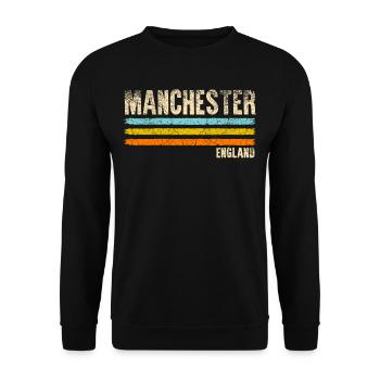 Manchester - Unisex Pullover - Schwarz - Vorne - Alina (178cm) & Michal (187cm)