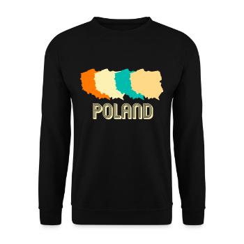 Polen Polska - Unisex Pullover - Schwarz - Vorne - Alina (178cm) & Michal (187cm)