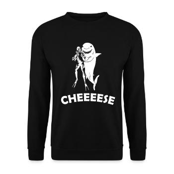 Cheeese - Unisex Pullover - Schwarz - Vorne - Alina (178cm) & Michal (187cm)