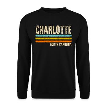 Charlotte North Carolina - Unisex Pullover - Schwarz - Vorne - Alina (178cm) & Michal (187cm)