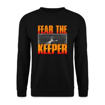 Fear the goalkeeper - Unisex Sweatshirt - black - Front - Alina (178cm) & Michal (187cm)