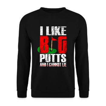 Funny golfer saying - Unisex Sweatshirt - black - Front - Alina (178cm) & Michal (187cm)