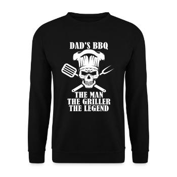Dad's BBQ - Unisex Sweatshirt - black - Front - Alina (178cm) & Michal (187cm)