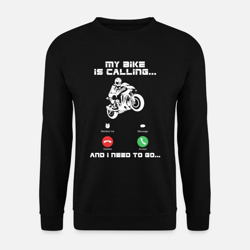 My Bike Is Calling - Unisex Pullover - Schwarz