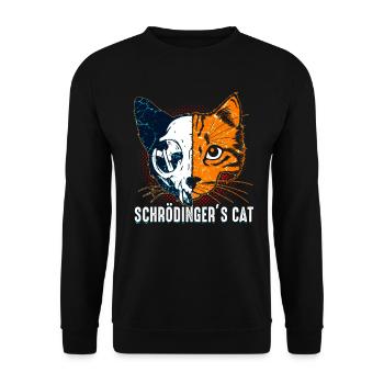 Le chat de Schrödinger - Sweat-shirt Unisexe - noir - Devant - Alina (178cm) & Michal (187cm)
