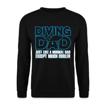 Papa plongeur - Sweat-shirt Unisexe - noir - Devant - Alina (178cm) & Michal (187cm)