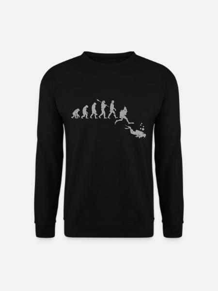 Evolution des plongeurs - Sweat-shirt Unisexe - noir