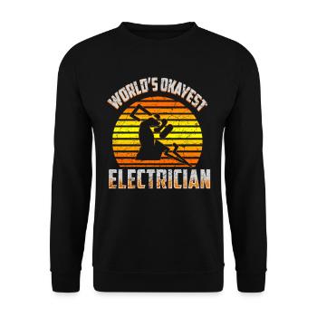 Bester Elektriker - Unisex Pullover - Schwarz - Vorne - Alina (178cm) & Michal (187cm)