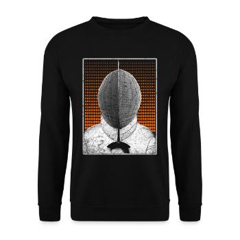 Fencing fencing mask - Unisex Sweatshirt - black - Front - Alina (178cm) & Michal (187cm)