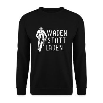 Waden Statt Laden - Unisex Pullover - Schwarz - Vorne - Alina (178cm) & Michal (187cm)