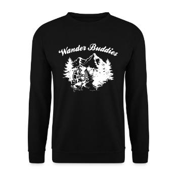 Wander Buddies - Unisex Pullover - Schwarz - Vorne - Alina (178cm) & Michal (187cm)