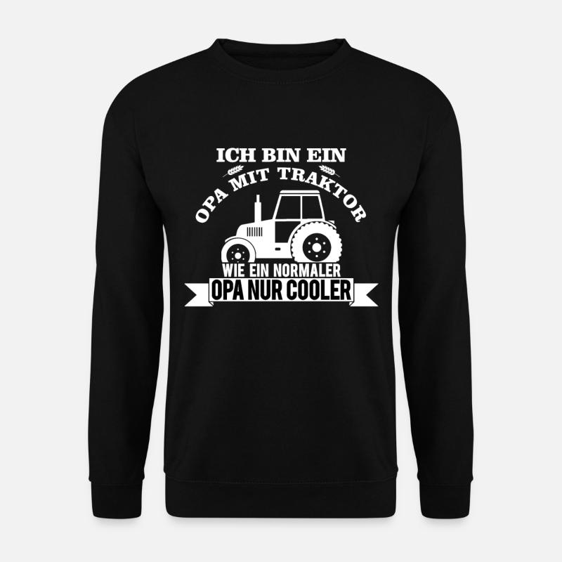 Opa Mit Traktor - Unisex Pullover - Schwarz