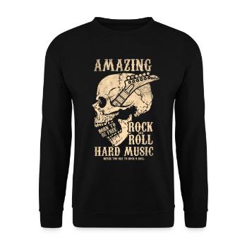 Rock 'n' Roll - Unisex Sweatshirt - black - Front - Alina (178cm) & Michal (187cm)
