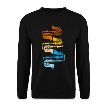 saxophone - Sweat-shirt Unisexe - noir - Devant - Alina (178cm) & Michal (187cm)