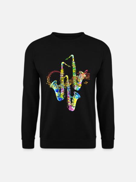 saxophone - Sweat-shirt Unisexe - noir