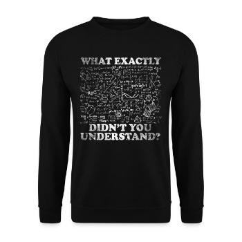 Formeln Physik Mathematik Lustig - Unisex Pullover - Schwarz - Vorne - Alina (178cm) & Michal (187cm)