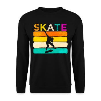 Skater - Unisex Pullover - Schwarz - Vorne - Alina (178cm) & Michal (187cm)