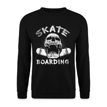 Skater - Unisex Sweatshirt - black - Front - Alina (178cm) & Michal (187cm)