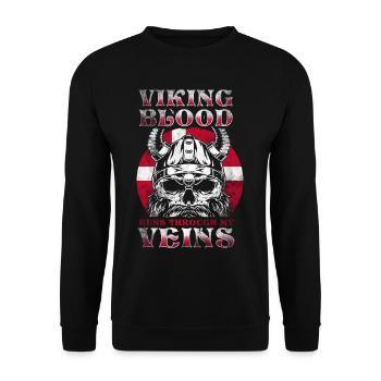 Denmark Vikings - Unisex Sweatshirt - black - Front - Alina (178cm) & Michal (187cm)